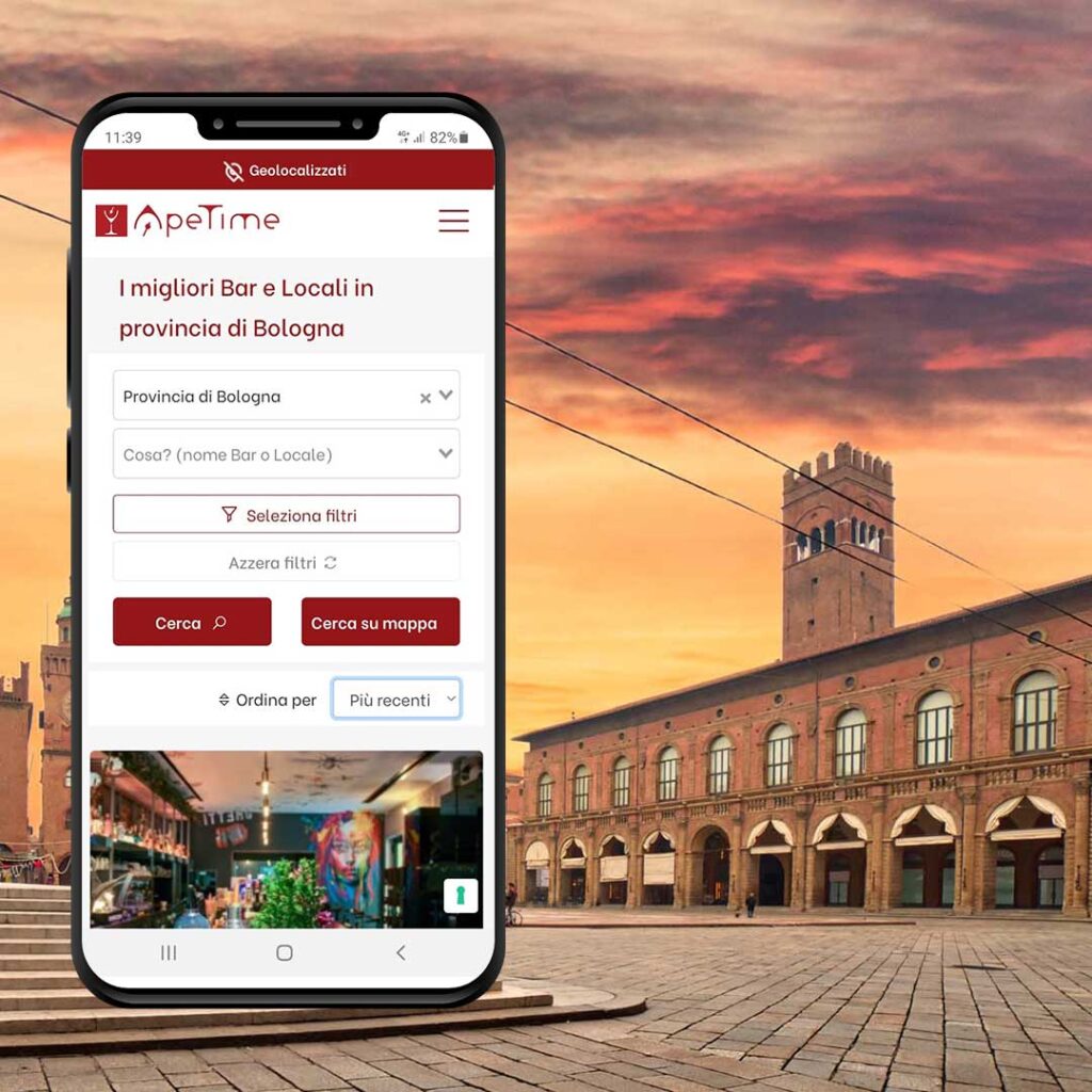 App ricerca Bar e Locali Aperitivo Bologna