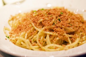 spaghetti bottarga, piatto