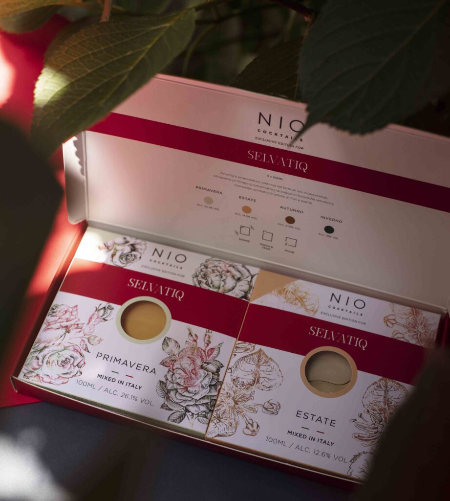 Selvatiq e NIO Cocktails packaging