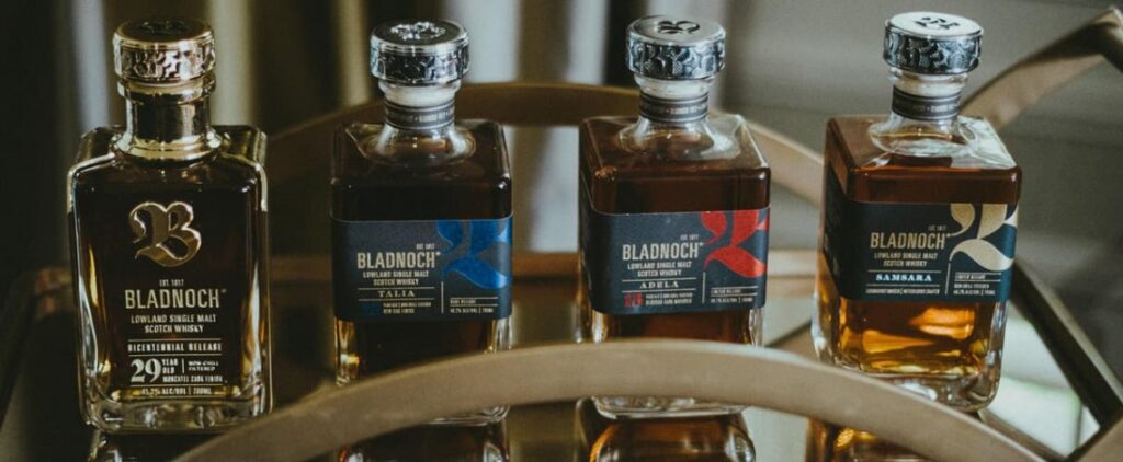 bottiglie whisky Bladnoch