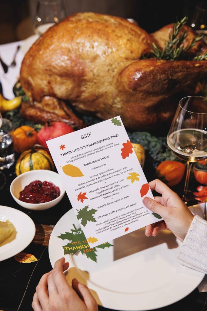 menù Thanksgiving Day