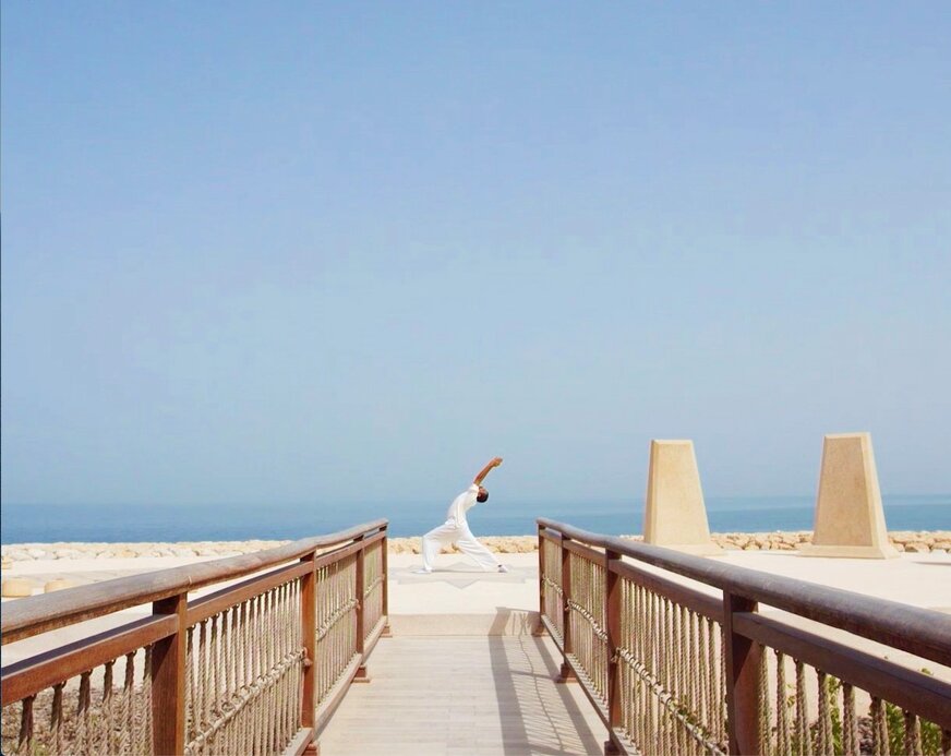 Qatar Tourism, yoga at banana island