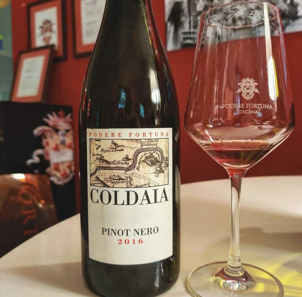 Pinot nero Coldaia della cantina Podere Fortuna