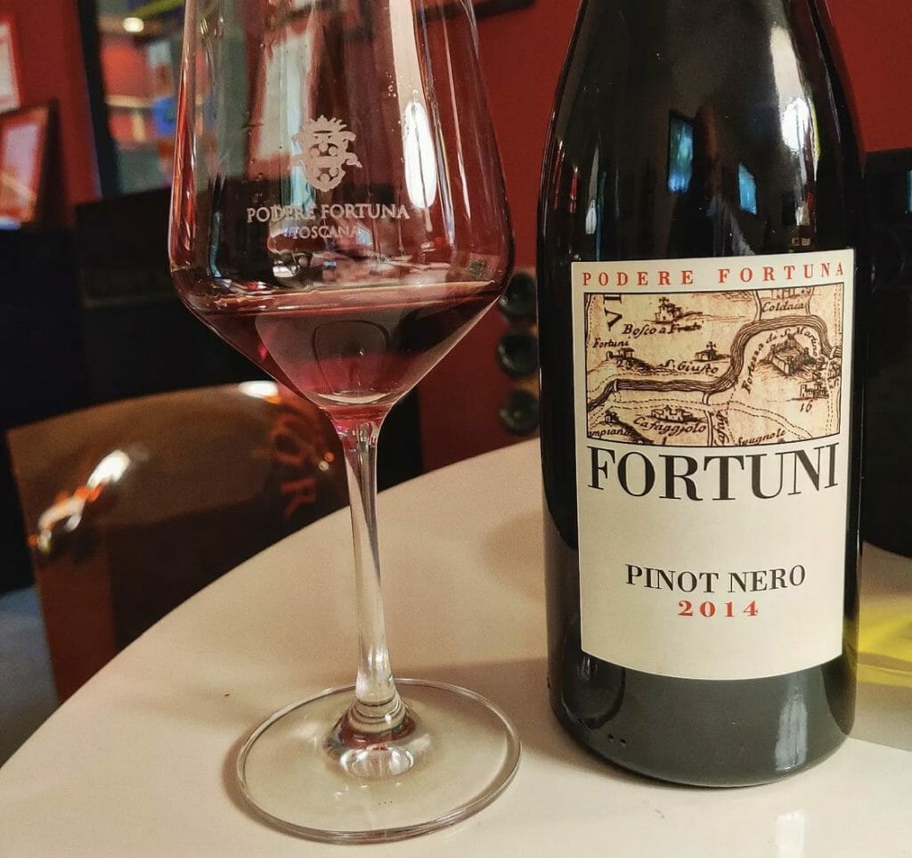 Pinot nero Fortuni della cantina Podere Fortuna