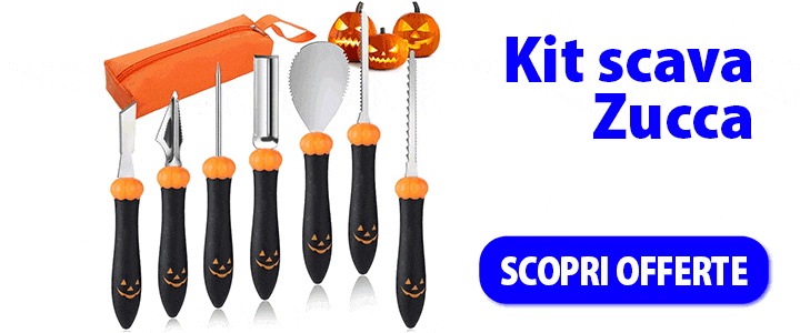 Kit scava zucca Halloween