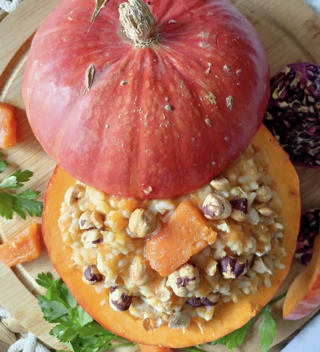 Risotto cremoso con zucca e nocciole, ricetta by La cucina in festa
