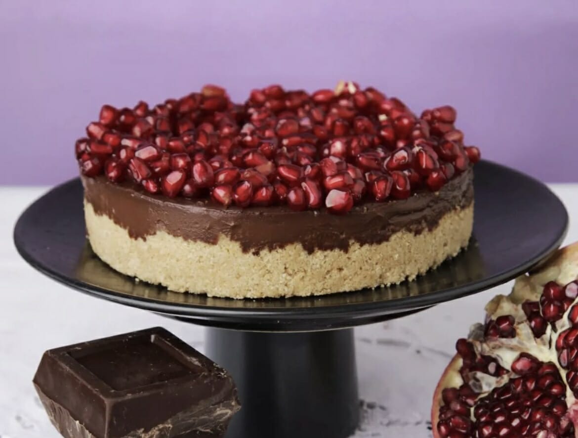 Tortina con cioccolata e melograno