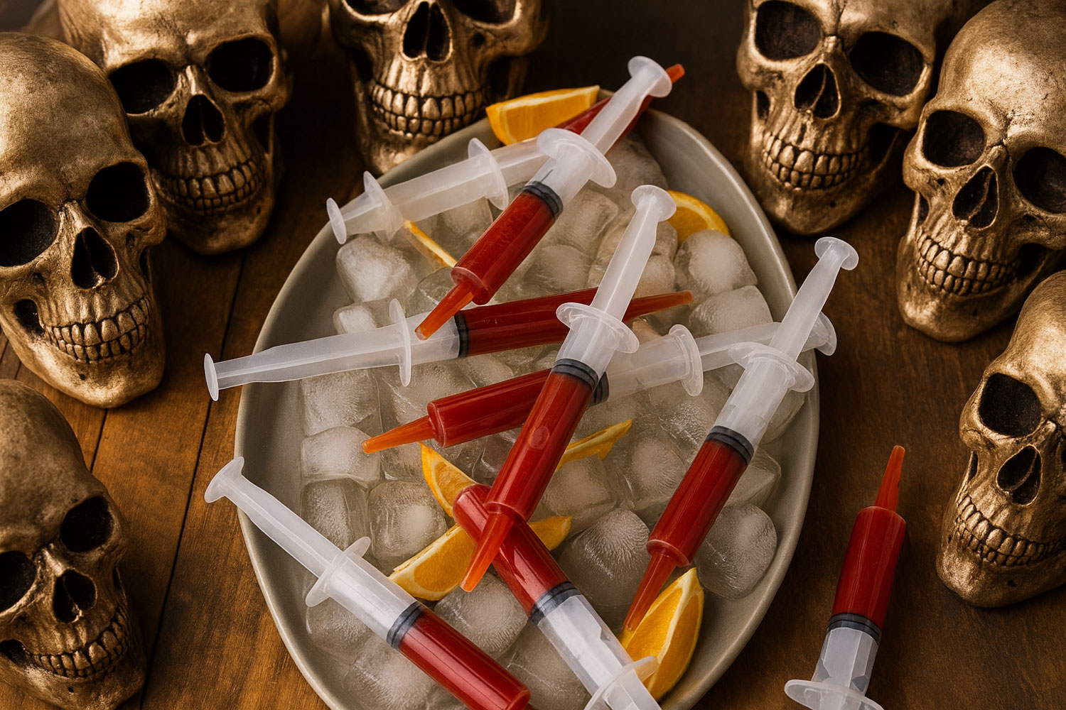 Cocktail halloween, la ricetta delle siringhe di sangue