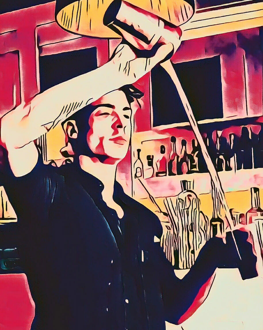 throwing cocktail