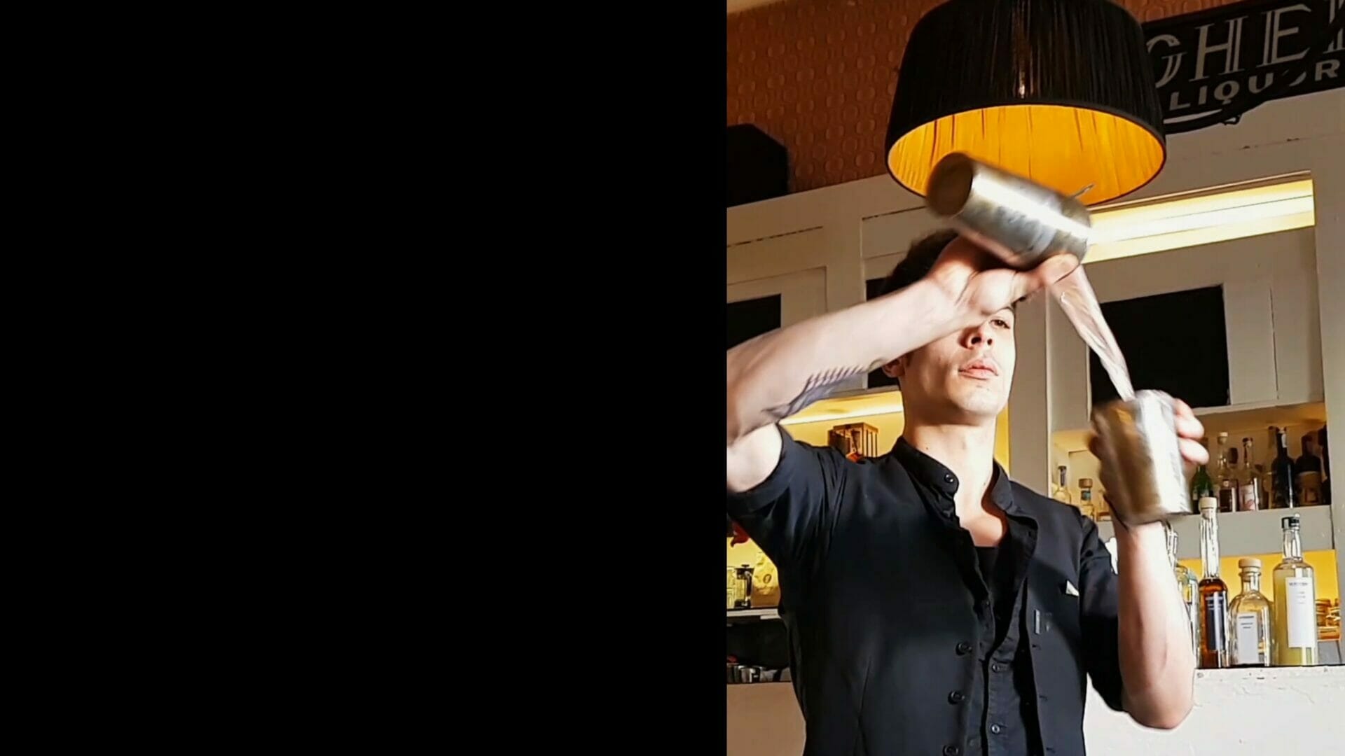 throwing cocktail