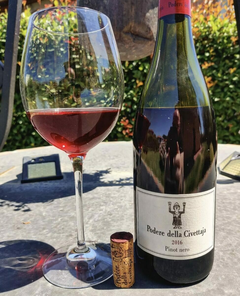 bottiglia Il Pinot nero 2016 del Podere della Civettaja