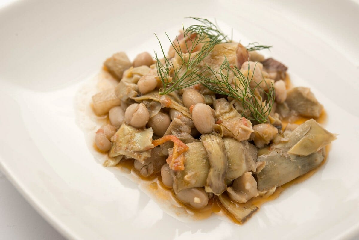 zuppa di fagioli e carciofo