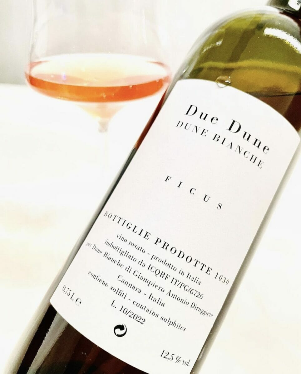 etichetta bottiglia vino Due Dune