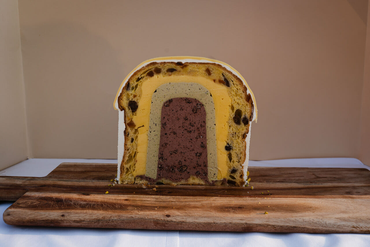 panettone con gelato