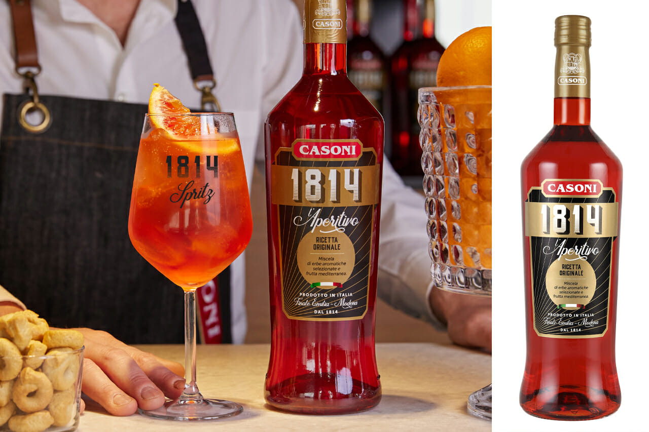 bottiglia con aperitivo 1814