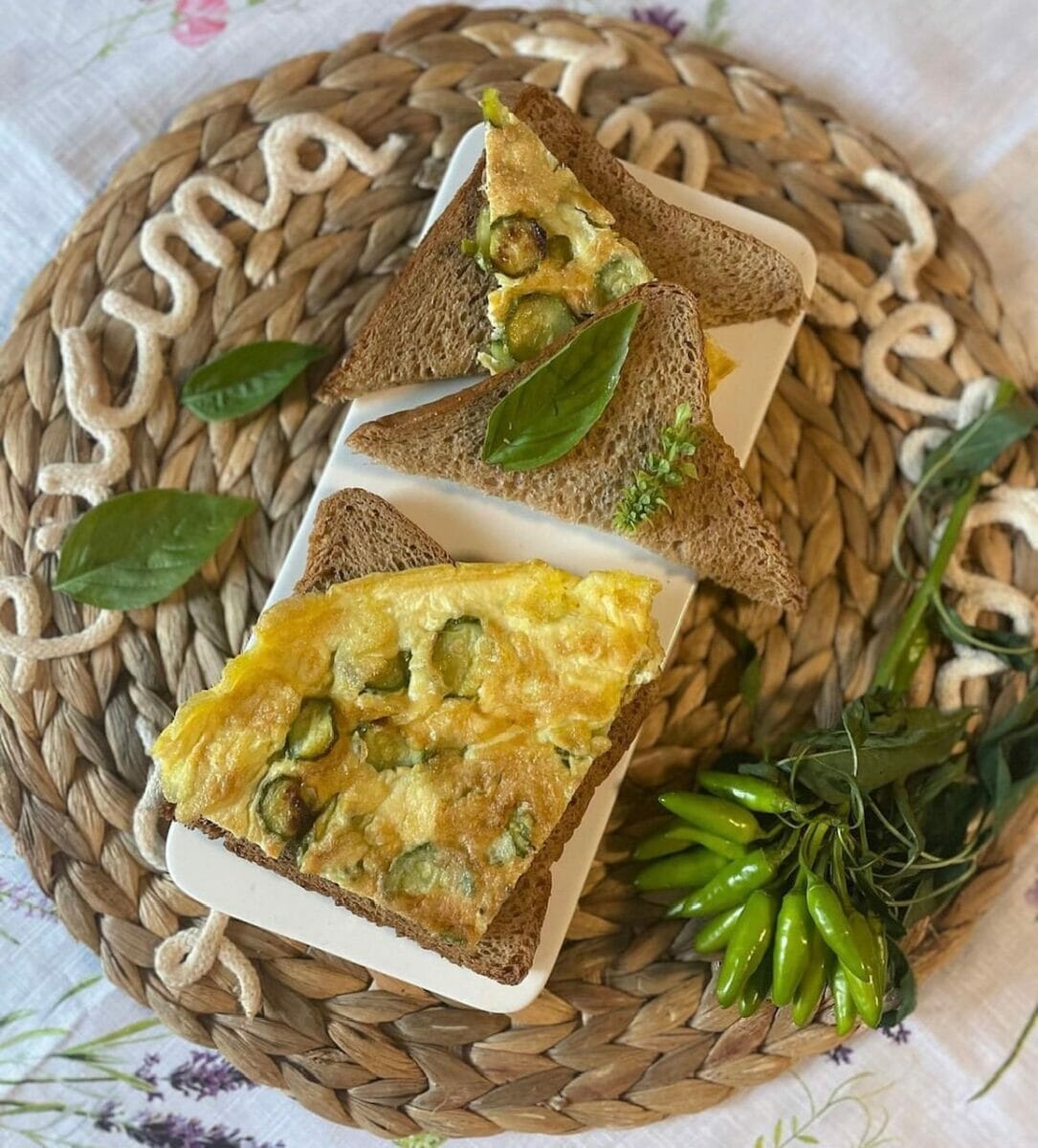 Sandwich con frittata di zucchine