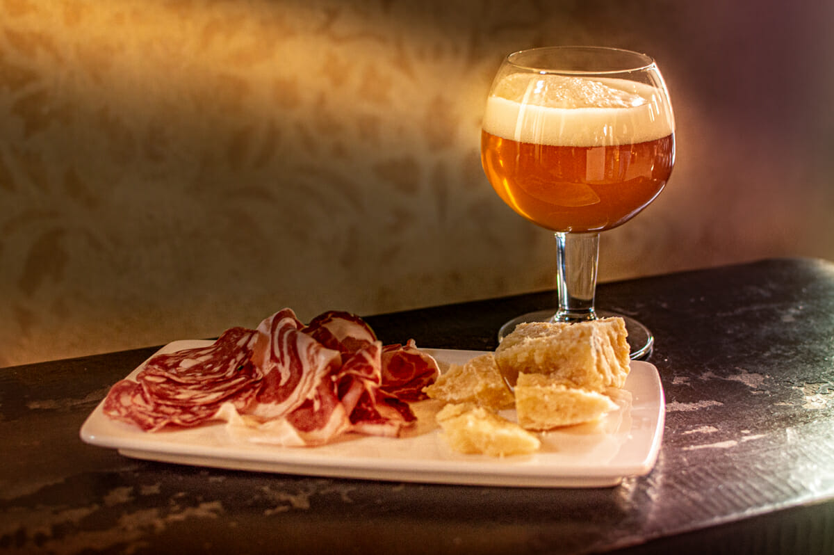 birra e cibo italiano