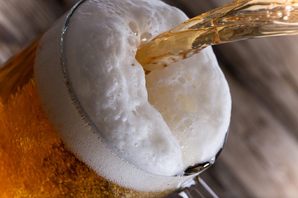 schiuma birra bolle