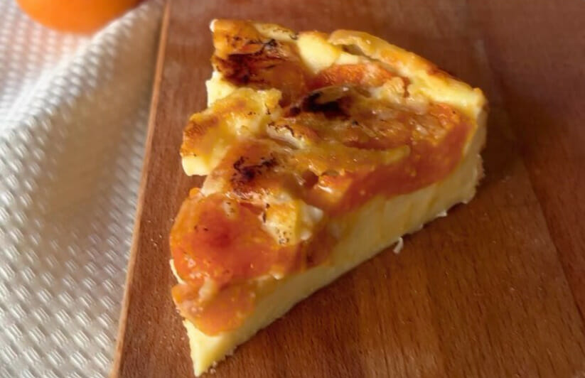 torta cremosa alle albicocche
