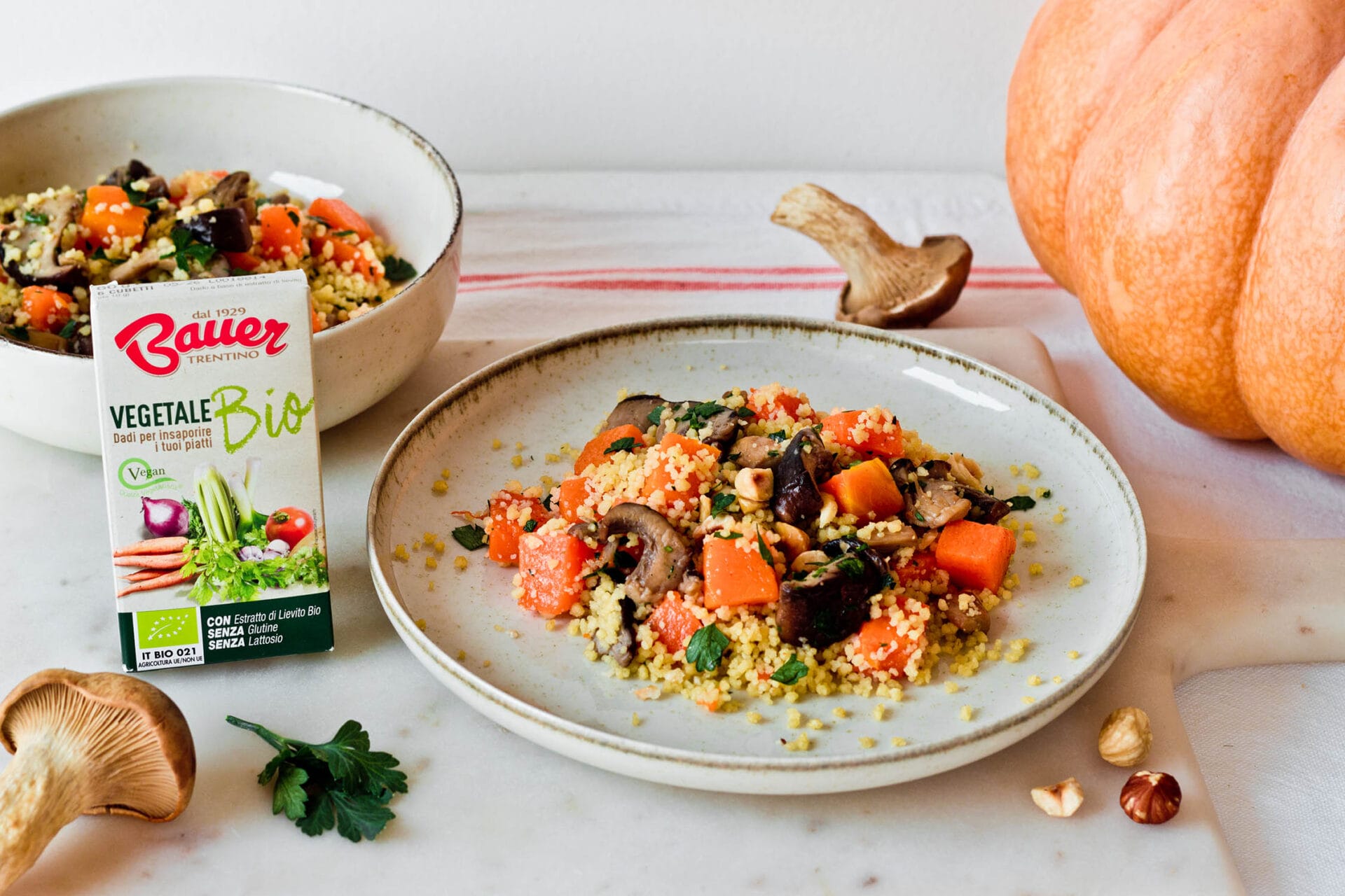 cous cous funghi e zucca
