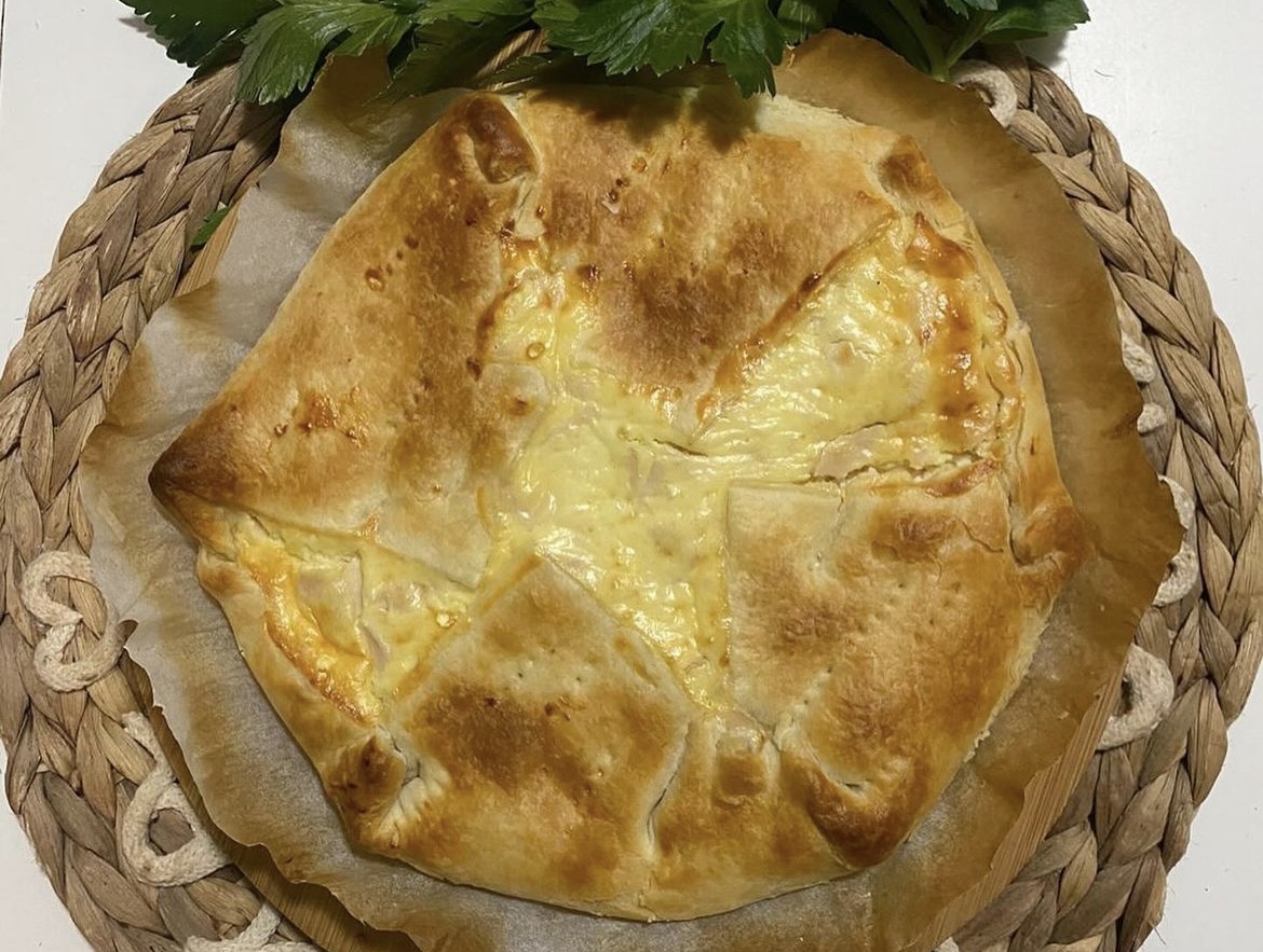 Torta salata senza burro, con ricotta e fesa di tacchino