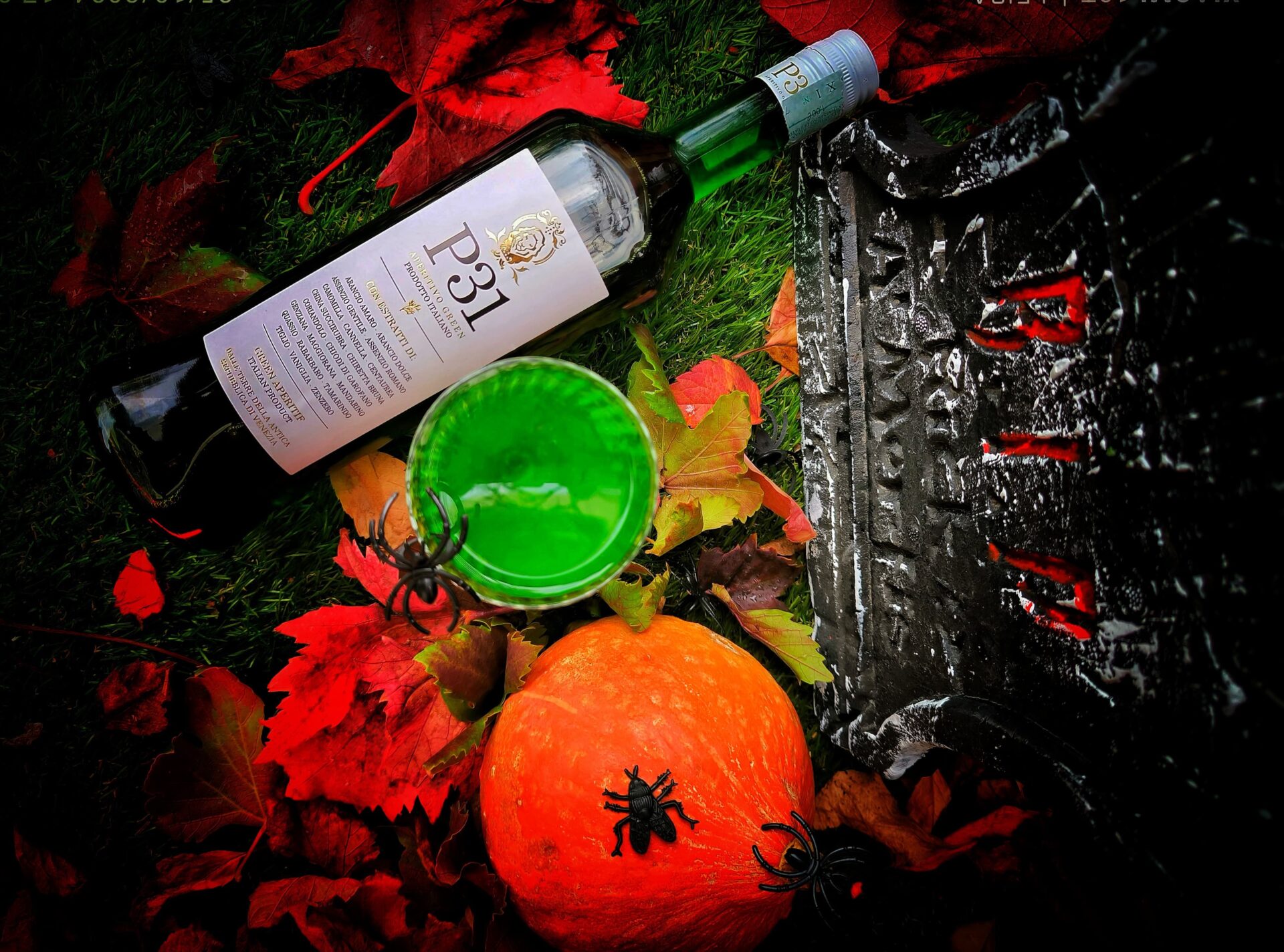 Cocktail di Halloween con P31 Green Bitter e P31 Aperitivo Green