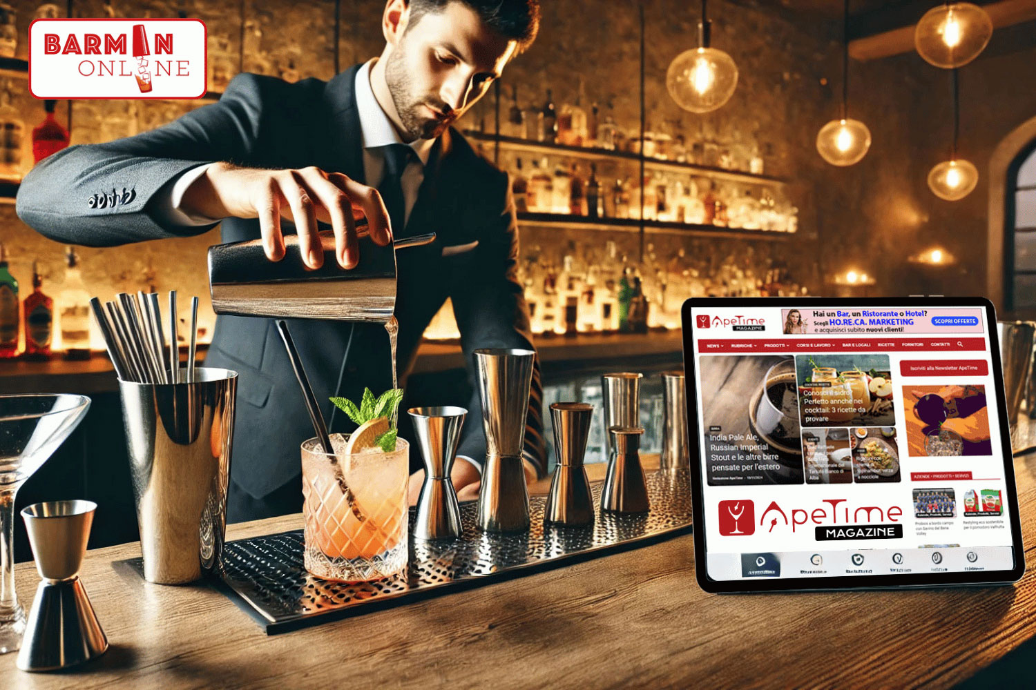 collaborazione tra barmanonline e apetime: supporto al mondo horeca