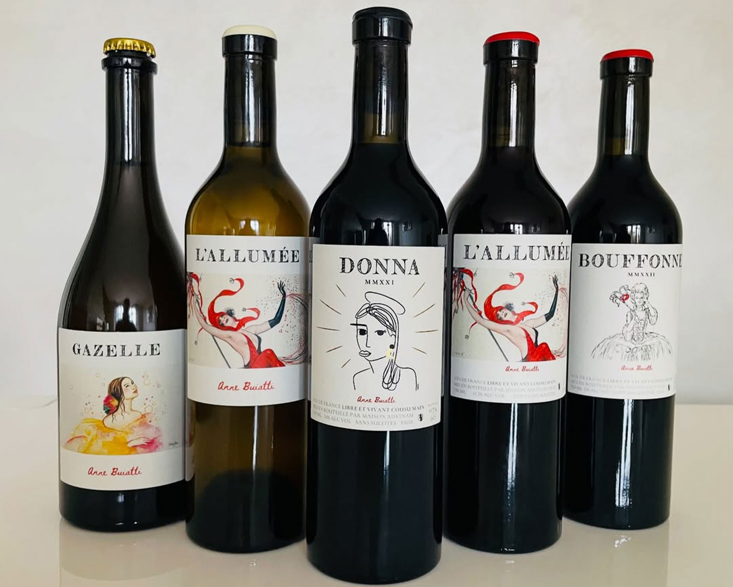 vini naturali Bordeaux bottiglie Maison Advinam Gazelle Allumée Donna Bouffonne