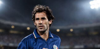 Addio a Franco Baresi, leggenda del Milan celebrata anche dal mondo della birra Franco Baresi con la maglia della Nazionale italiana durante una partita