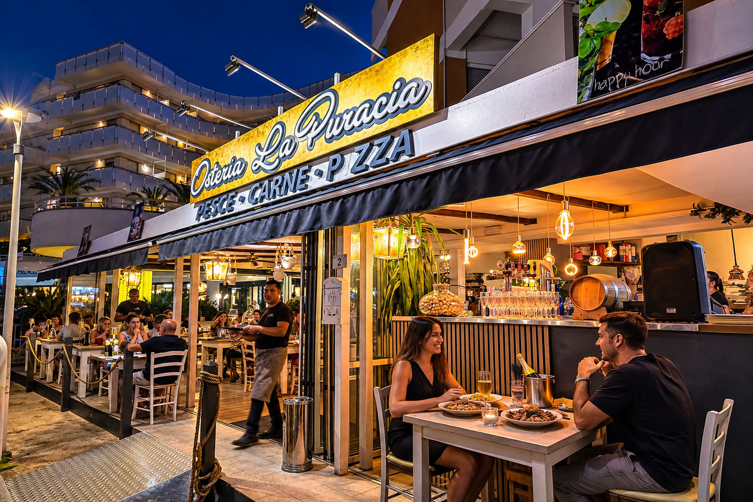 Pesce e pizza a Cattolica, cena al ristorante La Puracia