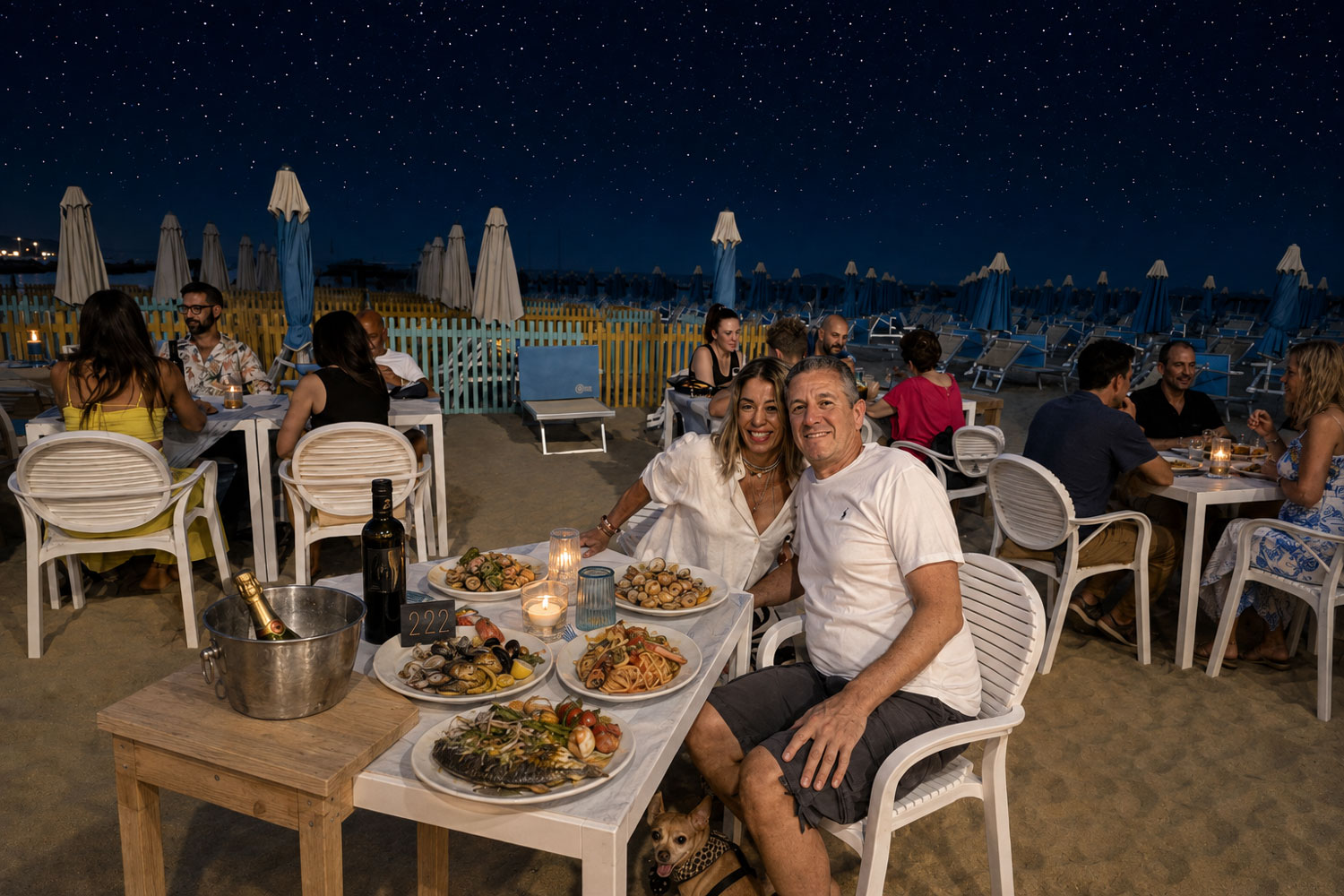 Ristorante di pesce a Cattolica, cena sulla sabbia al Garbino con piatti di mare e atmosfera serale
